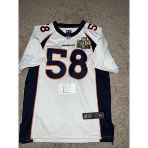 Authentic Nike Broncos 58 Von Miller On-Field SB50 NFL Football Youth M Jersey
